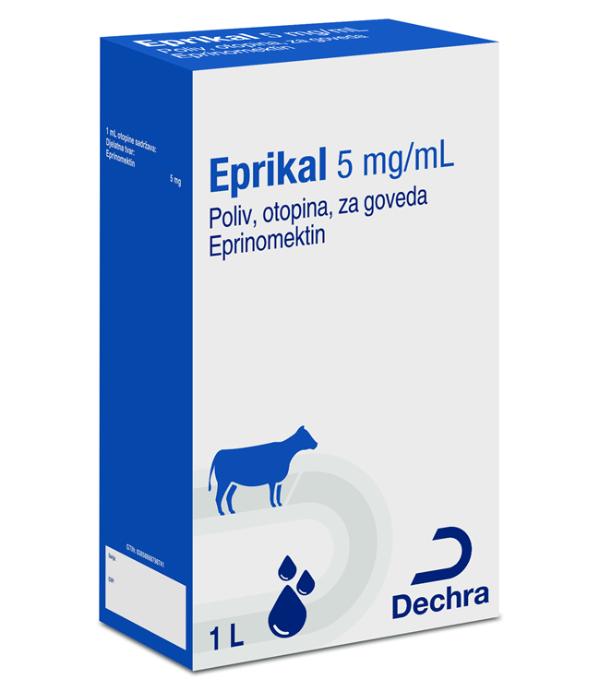 5 mg/mL, poliv, otopina, za goveda