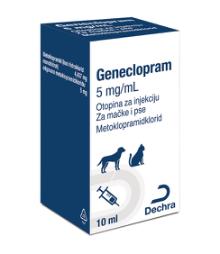 Geneclopram 5 mg/ml otopina za injekciju za mačke i pse