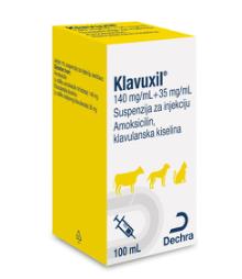 Klavuxil®, 140 mg/ml + 35 mg/ml, suspenzija za injekciju